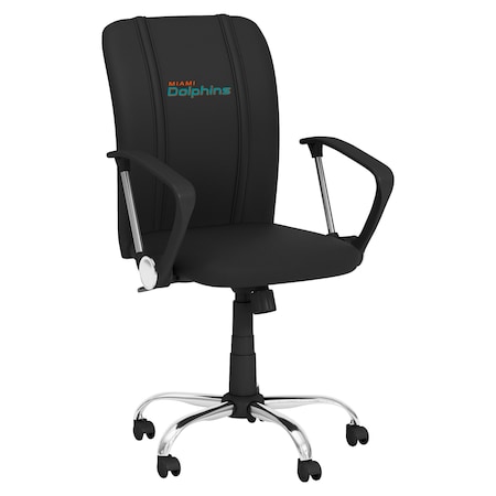 Dreamseat Curve Task Chair with Miami Dolphins Secondary Logo XZOCCURVE-PSNFL20091